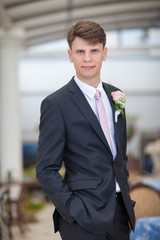 Groom at wedding day