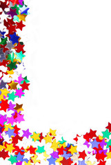 confetti  border frame isolated on white