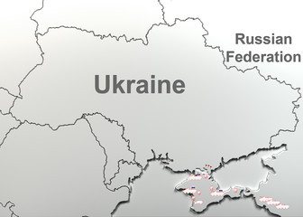 Russian military forces in Ukraine(Crimea). Map.