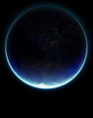 3D Planet Earth. Elements of this image furnished by NASA.
