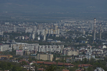 Fototapeta na wymiar Widok z Sofii, stolicy Bułgarii