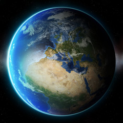 3D Planet Earth. Elements of this image furnished by NASA. Other