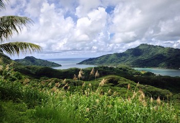 scenic view in french polynesia