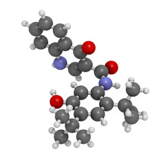 Ivacaftor cystic fibrosis drug molecule.