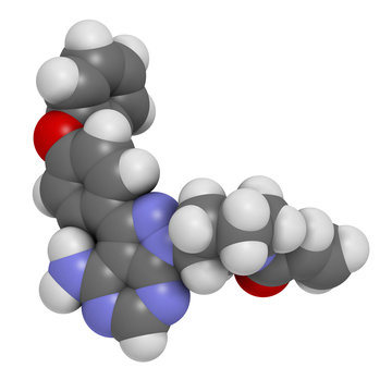 Ibrutinib Cancer Drug Molecule.