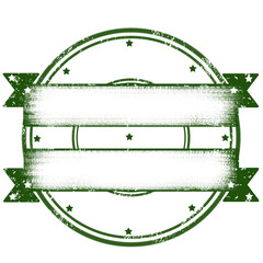 Grunge green stamp on white, vector illustration