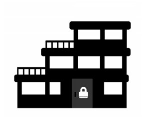 Porte sécurisée d'un immeuble