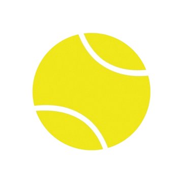 Balle de tennis jaune