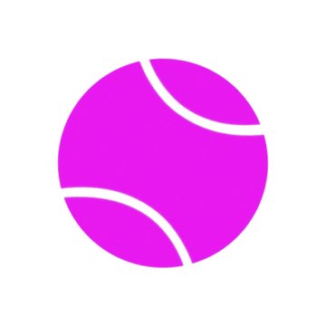 Balle de tennis violet