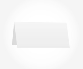 Paper table card sign, vector illustration