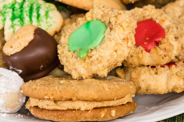 Mixed tray or platter of homemade cookies