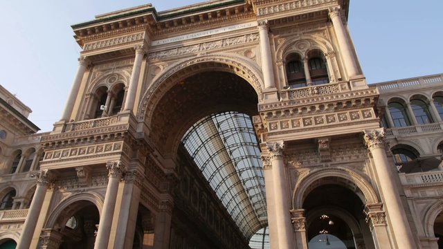 View of Milan, dome and galleria vittorio emanuele
