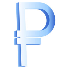 Obraz premium Russian ruble symbol icon