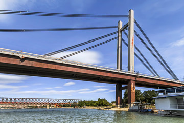 Belgrade's New Railway Suspension Bridge on Sava River - Serbia