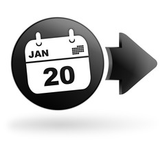 planning sur bouton noir