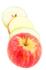 Fruit slices stacked