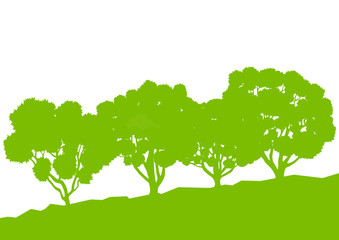 Ecology concept detailed forest tree illustration vector backgro