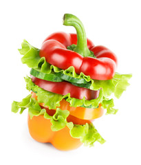 Fresh sandwich with vegetables