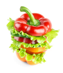 Fresh sandwich with vegetables