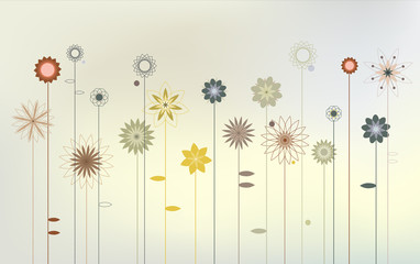 Abstract wild flowers - Desktop wallpaper