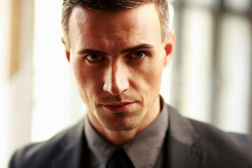 Closeup portrait of a confident businessman