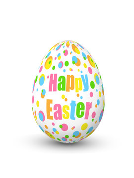 "HAPPY EASTER" Decorated Egg (card icon symbol celebration eggs)