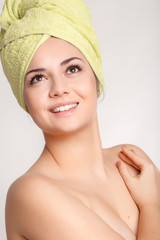 Skin care Woman face beauty Spa.