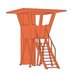 cartoon image of lifeguard cabin