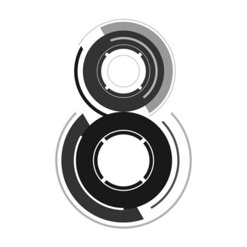 8 Figure Symbol Or Logo - Futuristic Concept Design