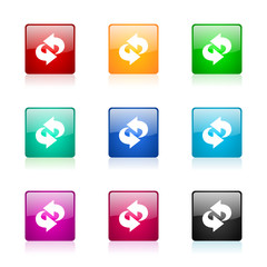  rotation vector icons colorful set
