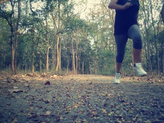 runing in the park