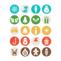 Set of Christmas icons
