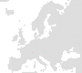 Pixelkarte Europa: Bern liegt hier © kebox