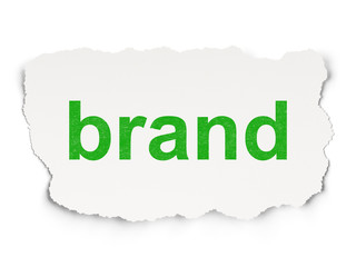 Marketing concept: Brand on Paper background