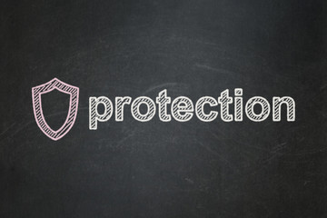 Obraz premium Protection concept: Contoured Shield and Protection on