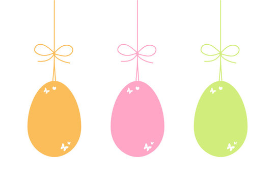 "EASTER EGGS" Tags (card icons symbols price stickers ribbon)