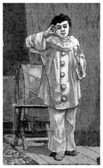 Fancy-Dress : Pierrot - Déguisement - obrazy, fototapety, plakaty