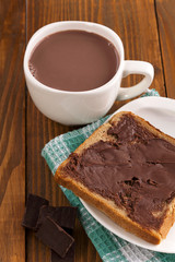 chocolate milk and chocolate spread