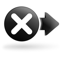 Obraz premium annuler sur bouton noir