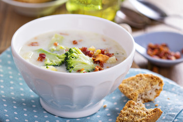 Broccoli and corn chowder