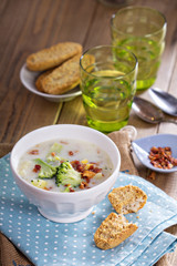 Broccoli and corn chowder