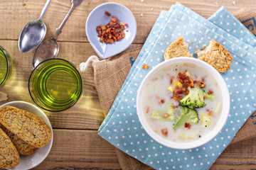 Broccoli and corn chowder