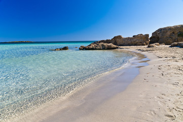 Detail of Elafonisi beach, island of Crete