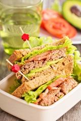 Sandwich with meatballs