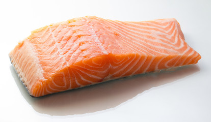 Raw salmon fillet
