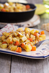 Apple and root vegetable hash