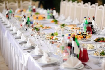 table set service with silverware and glass