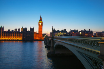 Big Ben at night, London, United Kingdom.