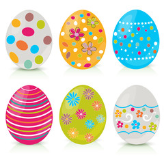 Happy easter eggs vector