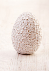 White vintage decorative easter egg